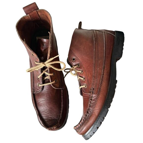 Vintage high Mountain classics Brown lace up boots size 8 - Picture 1 of 15